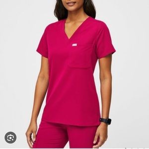 Figs ultra rose caterina one pocket scrub top